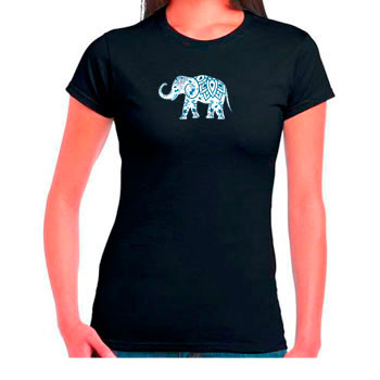 Camisetas estampadas Mujer elefante