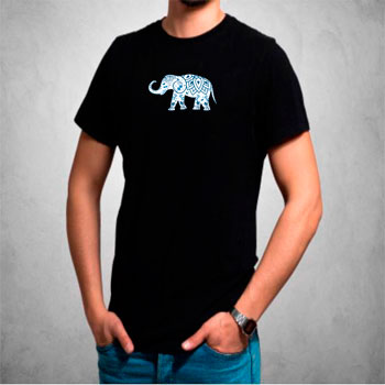 Camiseta estampada diseño elefante