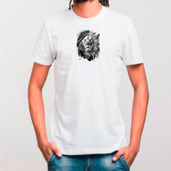 Camiseta estampada diseño leon